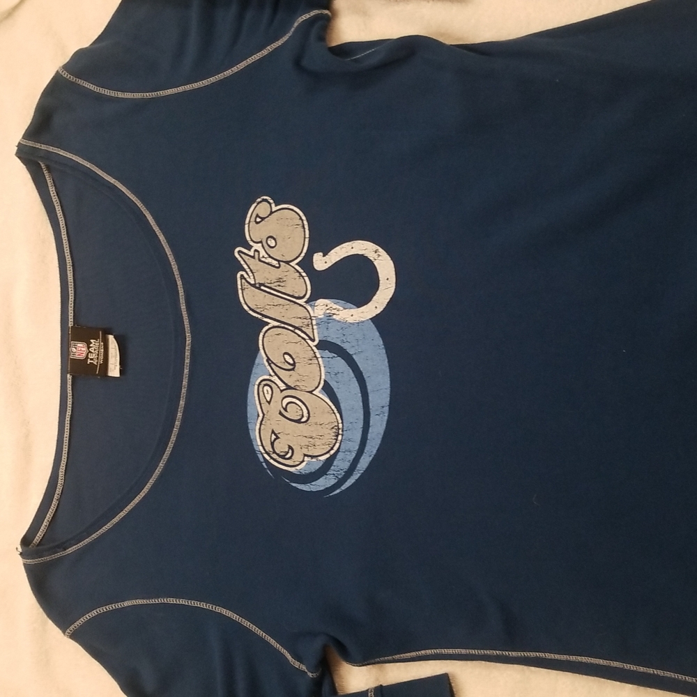 Indianapolis Colts NFL Football  Half Sleeve Tee Blue Size Extra Large